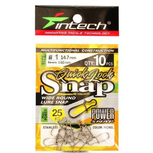 Застібка Американка Intech Quick lock Snap - 10 штук
