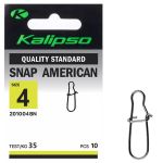 Застежка Kalipso Snap American-2010 - №4 - 04BN - 35 кг - Сталь - Чёрный никель - 10 шт/уп