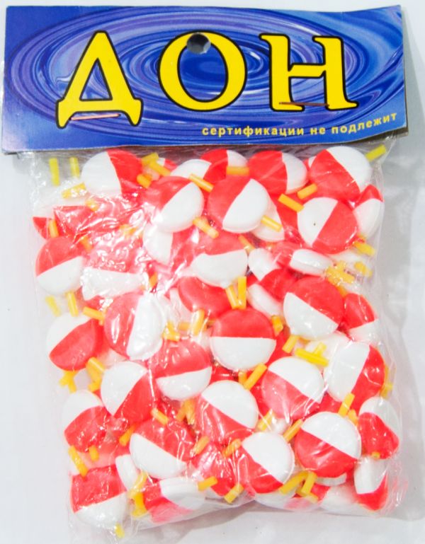 Поплавок для зимней рыбалки Дон - Таблетка большая - Ø17 мм - Толщина 5 мм - Вес 0,4 г - 1 шт.