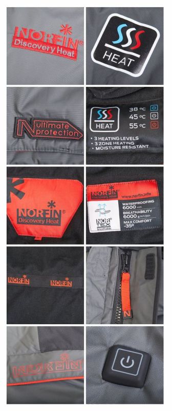 Зимний костюм Norfin Discovery Heat с подогревом - M - Серый