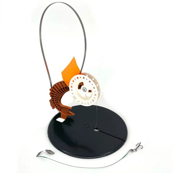 Зимовий набір: Жерлиця Щука 10 шт. + Ящик зимовий 18 л - Чорно-салатовий