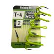Тройник Fishing ROI Treble Hook T-4 UV Chartreuse BC - Корея - 5 шт/уп