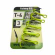 Тройник Fishing ROI Treble Hook T-4 UV Chartreuse BC - Корея - 5 шт/уп