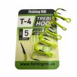 Тройник Fishing ROI Treble Hook T-4 UV Chartreuse BC - Корея - 5 шт/уп