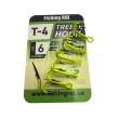Тройник Fishing ROI Treble Hook T-4 UV Chartreuse BC - Корея - 5 шт/уп